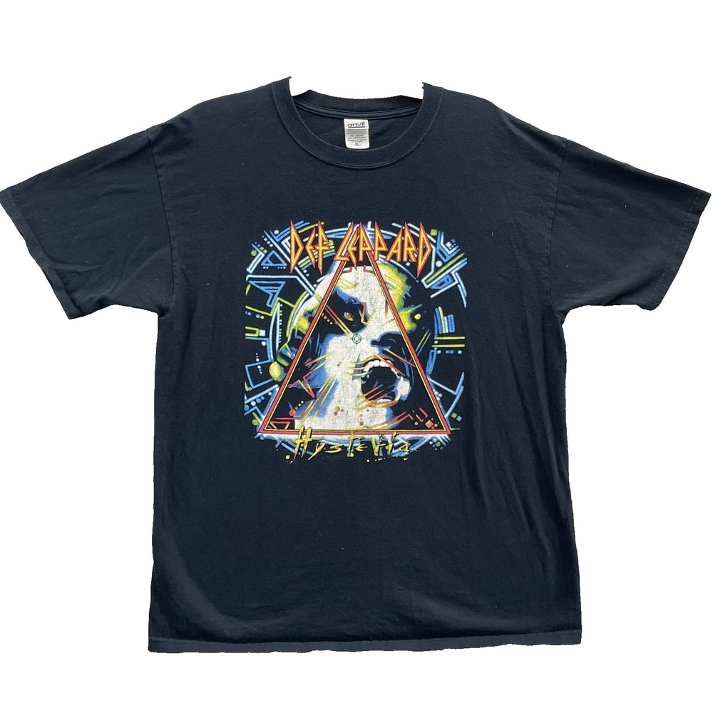 Vintage Def Leppard Band Tee XL Streetwear Heavy Metal Rock Goth Grunge Festival